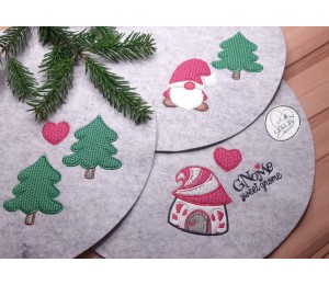 Stickserie - Weihnachtswichtel Satin Appli